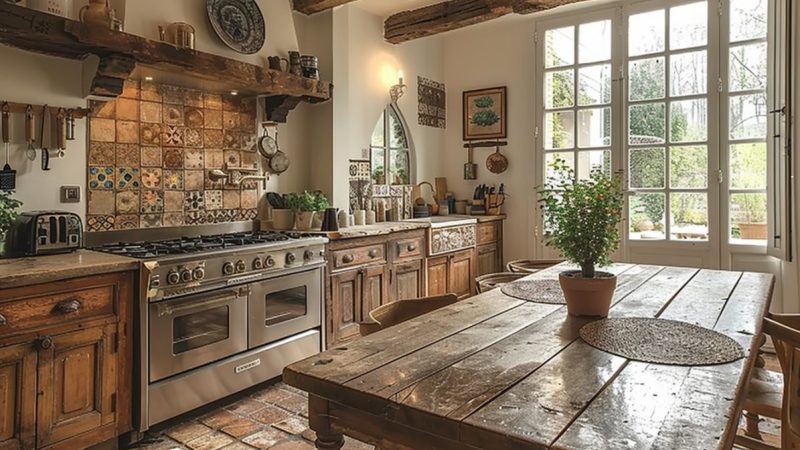 Rénovation cuisine rustique en chêne